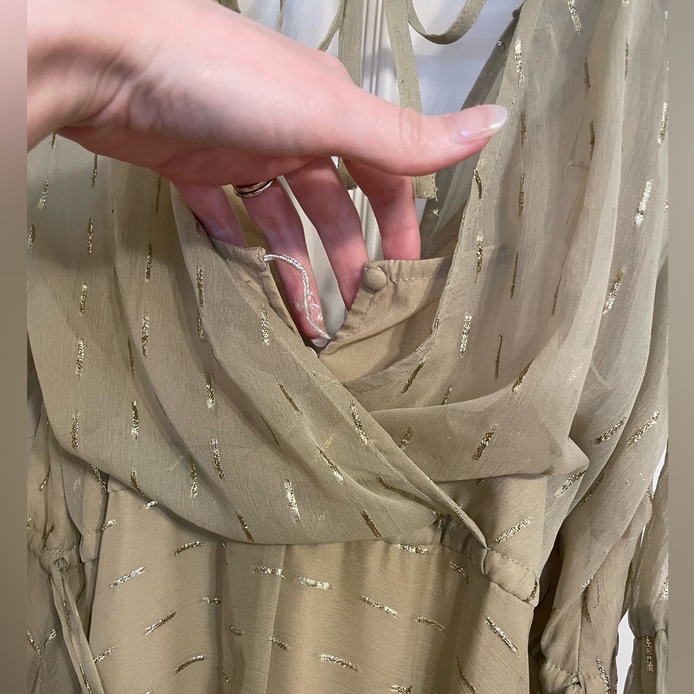 ASOS Gold Ruffled Dress - Picture 8 of 8